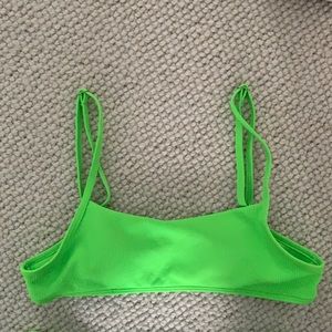 Neon green bathing suit